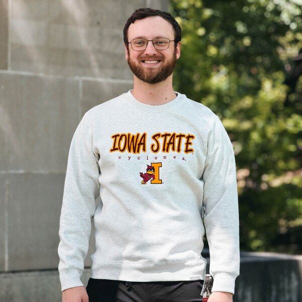 CI Sport Iowa State Cyclones Leaning Cy Oatmeal HW Crewneck Sweatshirt